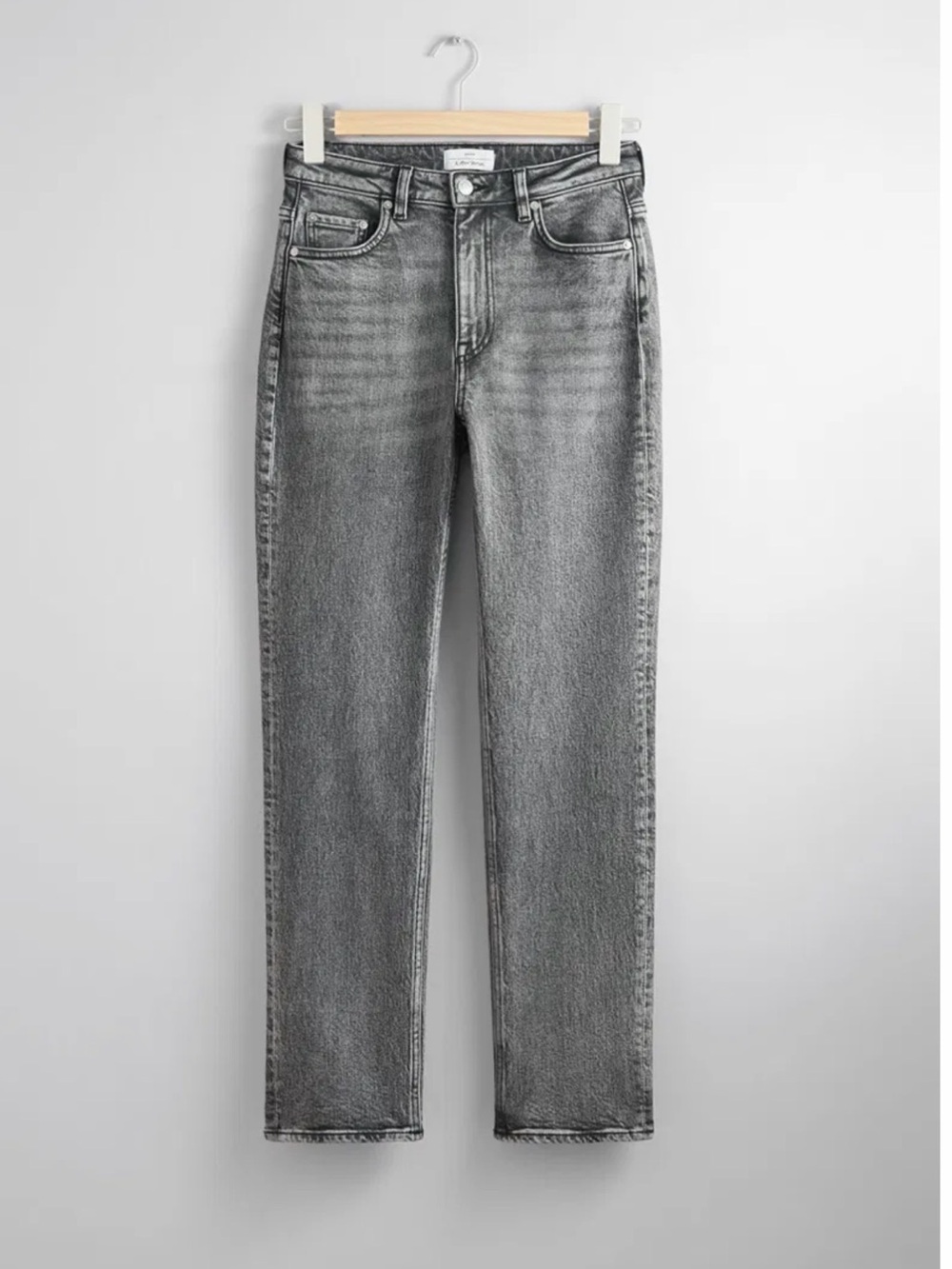 & Other Stories Washed Gray Straight-Leg Jeans